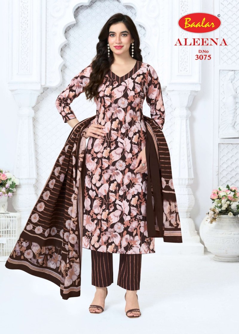 Aleena Vol 30 By Baalar Pure Cotton Printed Dress Material